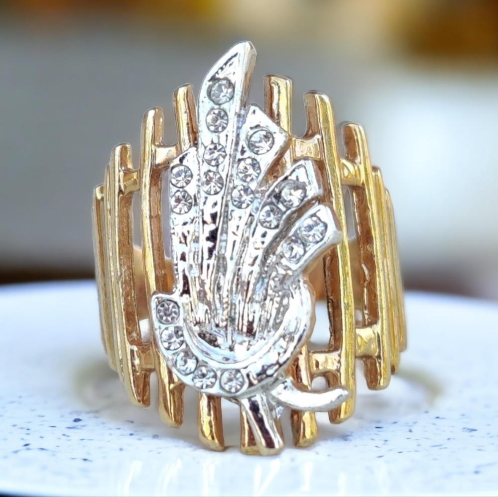 Vintage 14k EP sparkly ring